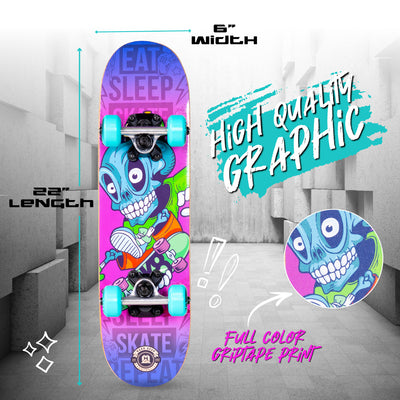 MADD GEAR 22" LOCKER BOARD EAT SLEEP SKATE