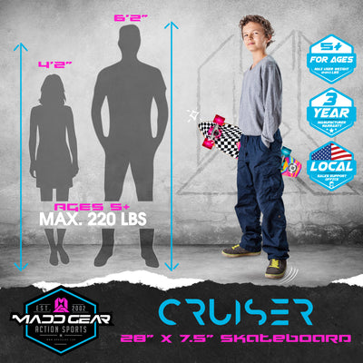 MADD GEAR 28" CRUISER BOARD CHECKER