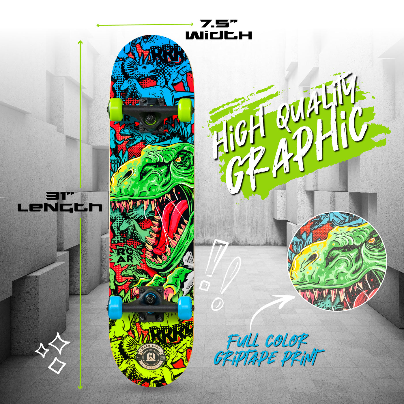 MADD GEAR 31" POPSICLE LTR SKATEBOARD EXTINCT