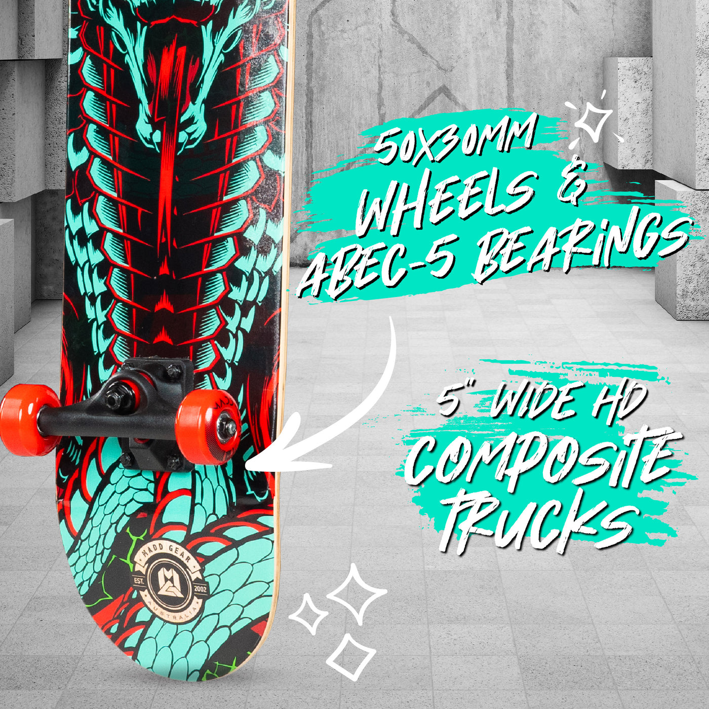 MADD GEAR 31" POPSICLE LTR SKATEBOARD SLITHER