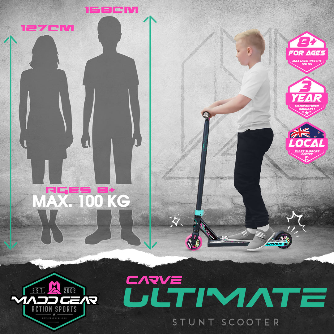 MADD CARVE ULTIMATE SCOOTER MINT CHOC ZOMBIE – Madd Gear NZ