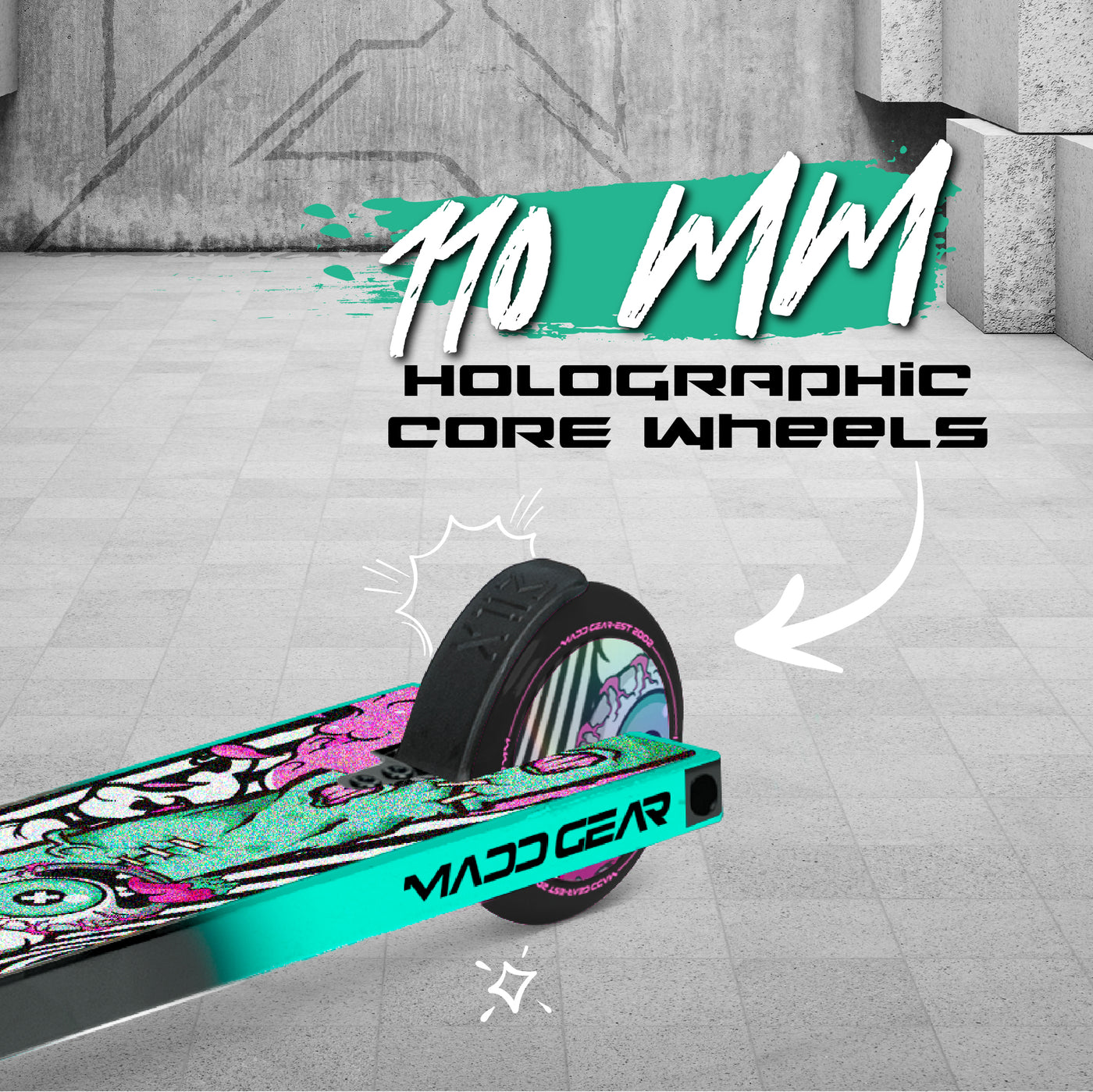 MADD CARVE ULTIMATE SCOOTER MINT CHOC ZOMBIE