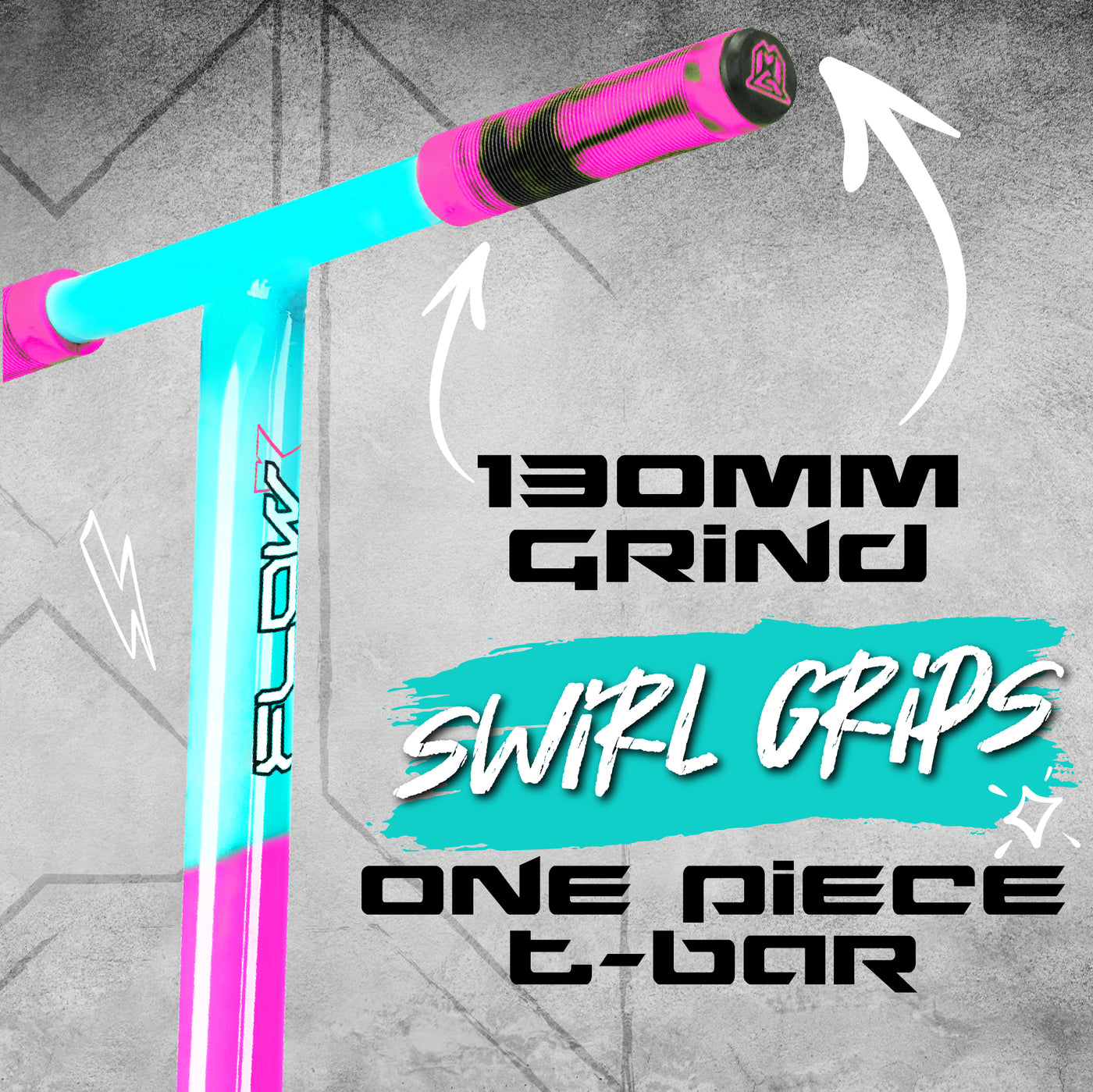 MADD CARVE FLOW-X SCOOTER PINK TEAL