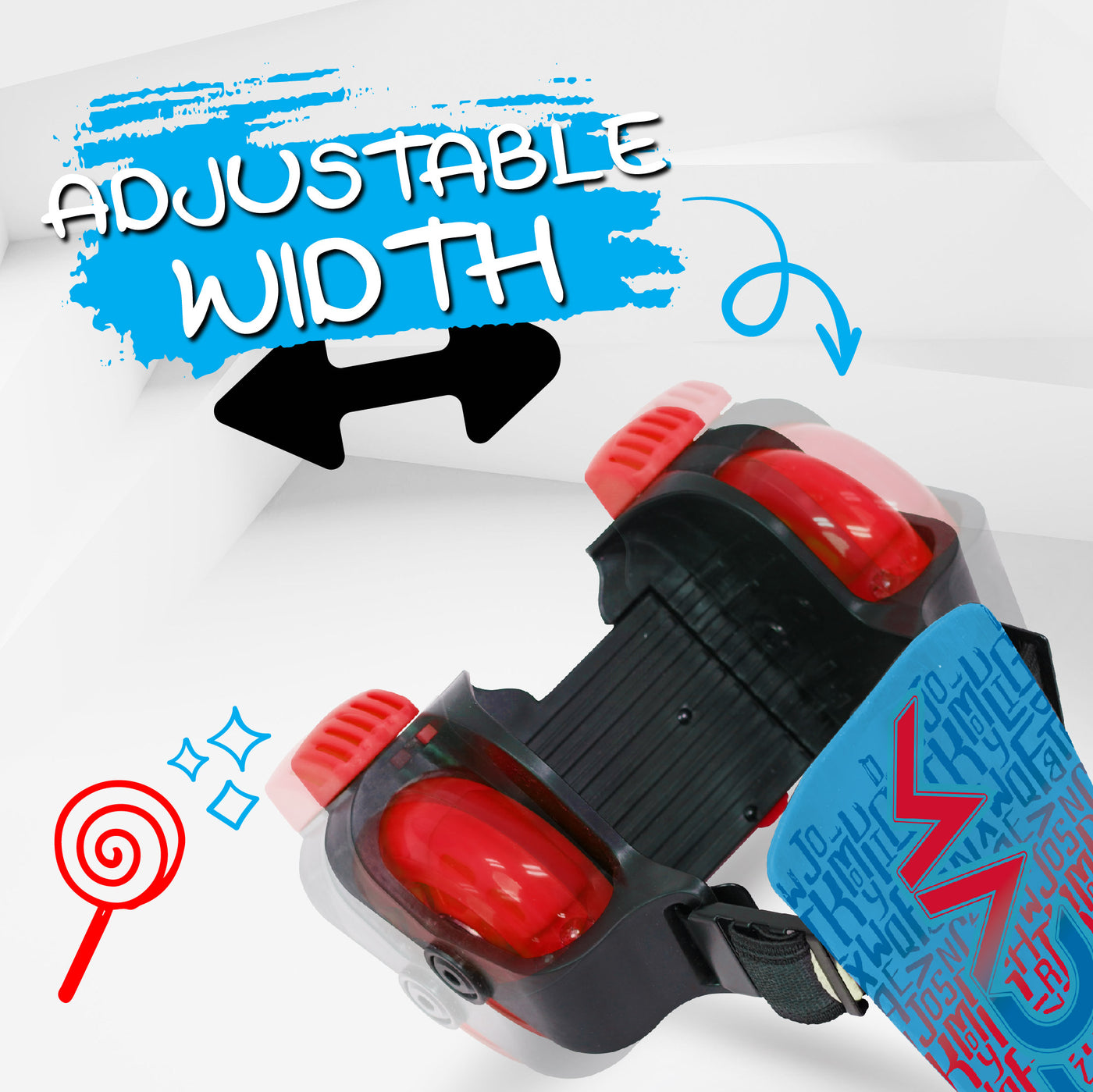 MADD GEAR LIGHT-UP ROLLERS RED / BLUE