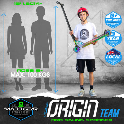 Madd Gear MGP Origin Team Trick Stunt Scooter Neochrome Oil Slick Oilslick Kids