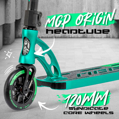 Madd Gear Smooth Riding Lightweight VX10 VX9 Origin Team Pro Stunt Scooter Skatepark 120mm Wheels Teal Lime Green