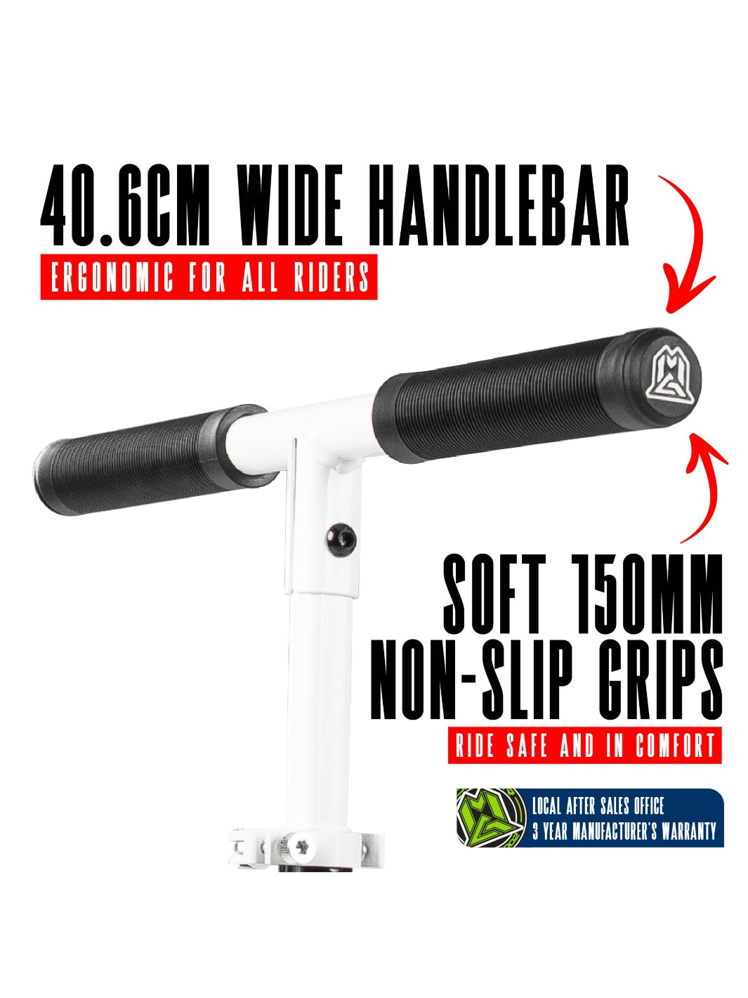 MADD GEAR METRO RUSH 125 SCOOTER WHITE / BLACK