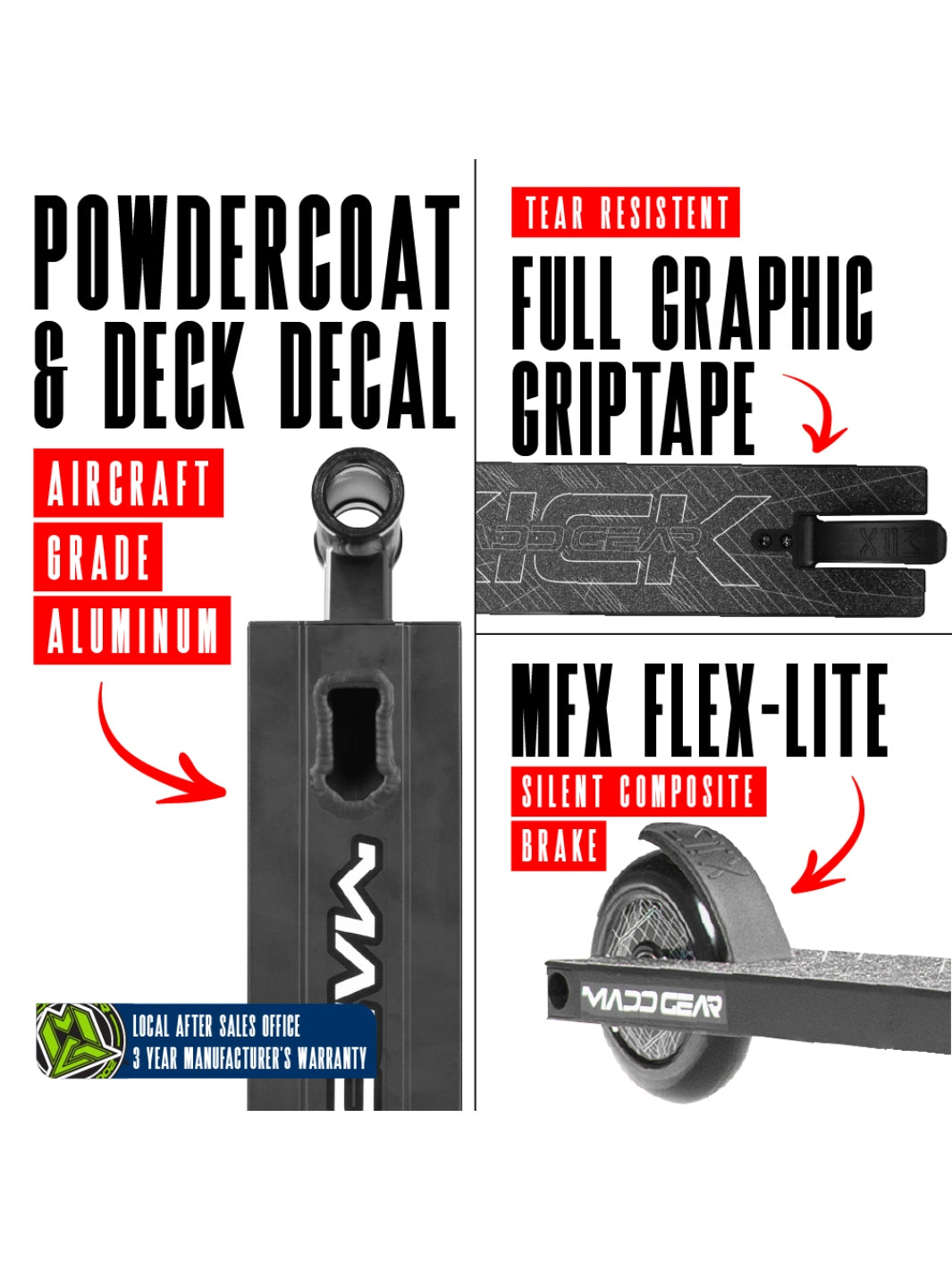 MADD GEAR KICK PRO-X SCOOTER BLACK