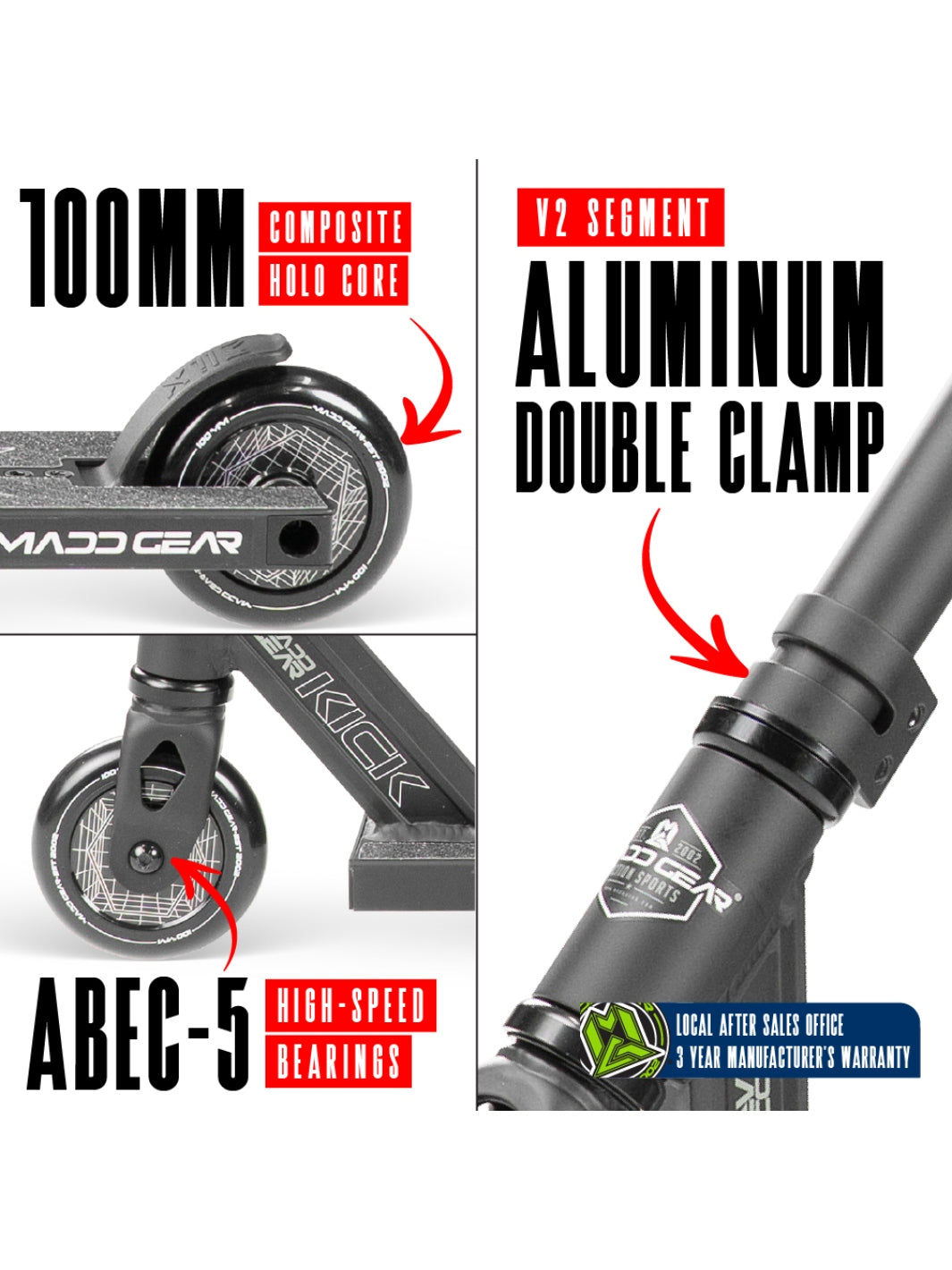 MADD GEAR KICK PRO-X SCOOTER BLACK