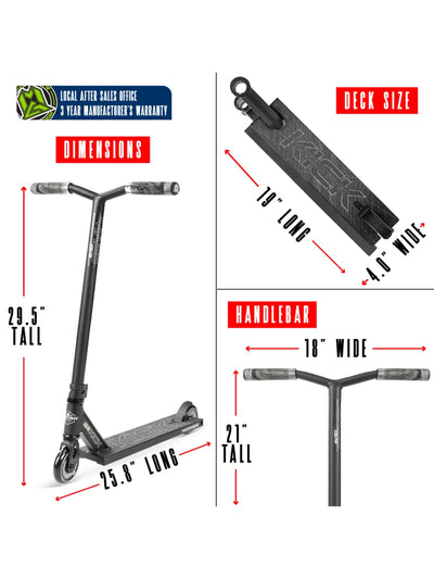 MADD GEAR KICK PRO-X SCOOTER BLACK