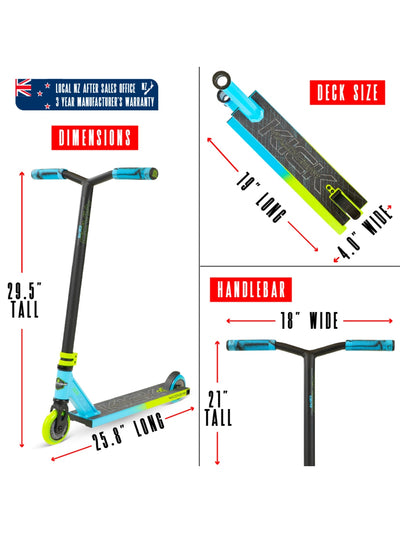 MADD GEAR KICK PRO-X SCOOTER BLUE / GREEN