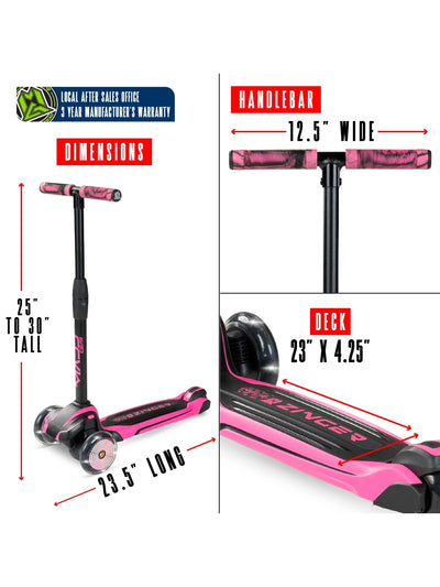 MADD GEAR ZINGER 3 WHEELED SCOOTER PINK