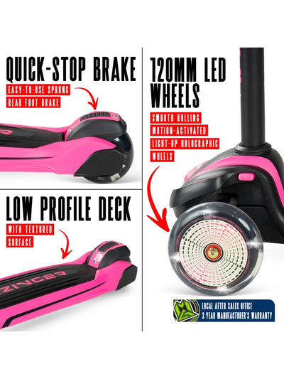 MADD GEAR ZINGER 3 WHEELED SCOOTER PINK