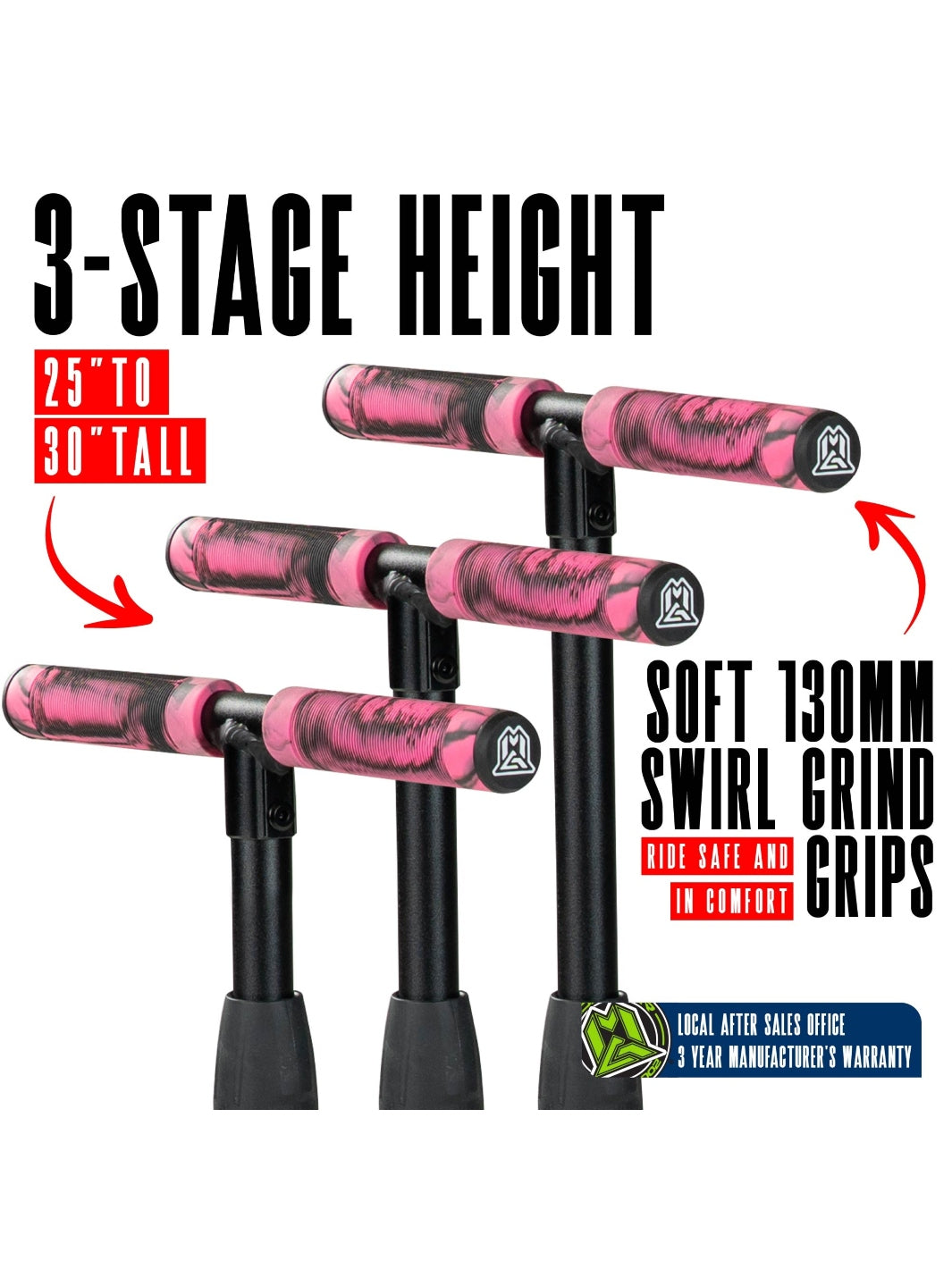 MADD GEAR ZINGER 3 WHEELED SCOOTER PINK