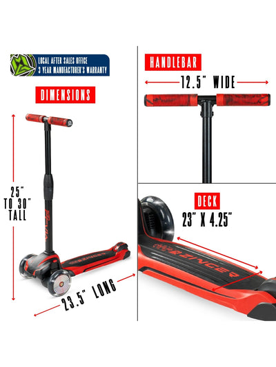 MADD GEAR ZINGER 3 WHEELED SCOOTER RED