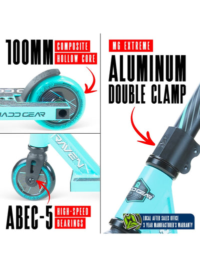 MADD GEAR MG1 RAVEN SCOOTER TEAL / BLACK