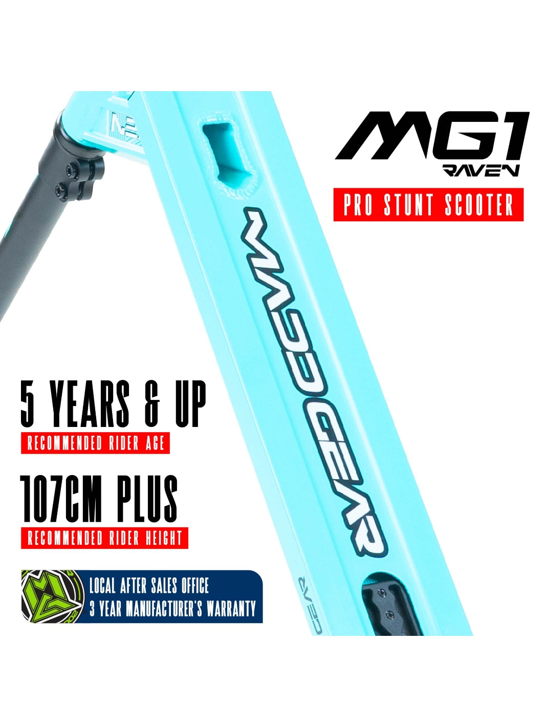 MADD GEAR MG1 RAVEN SCOOTER TEAL / BLACK