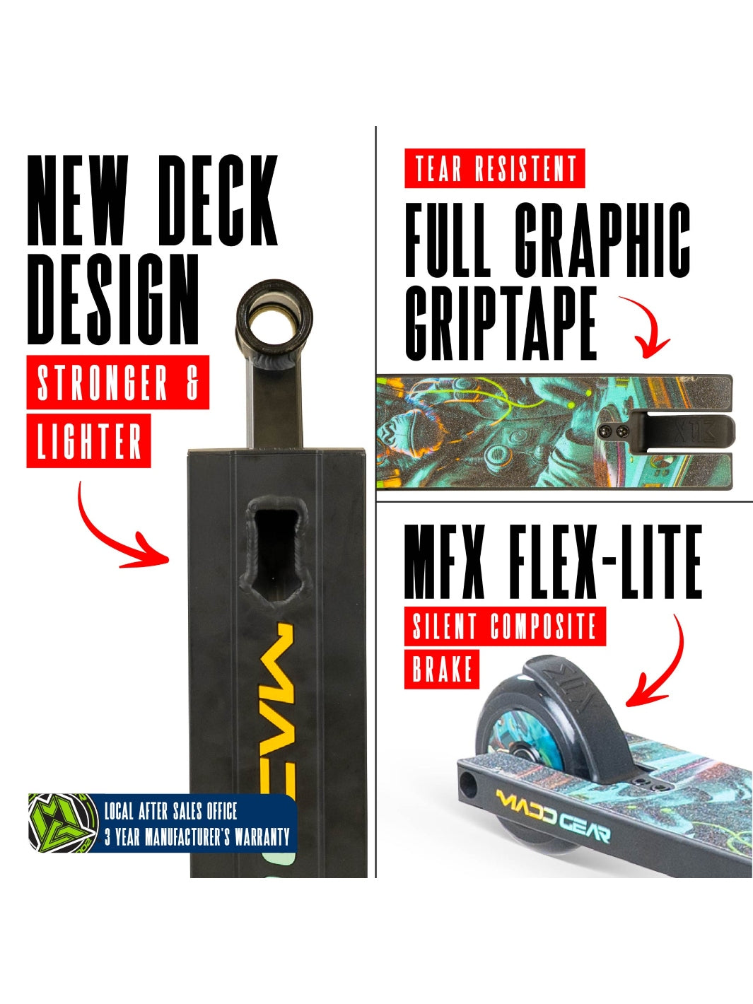 MADD GEAR MG2 OBSIDIAN SCOOTER GORILLA TUNES – Madd Gear NZ