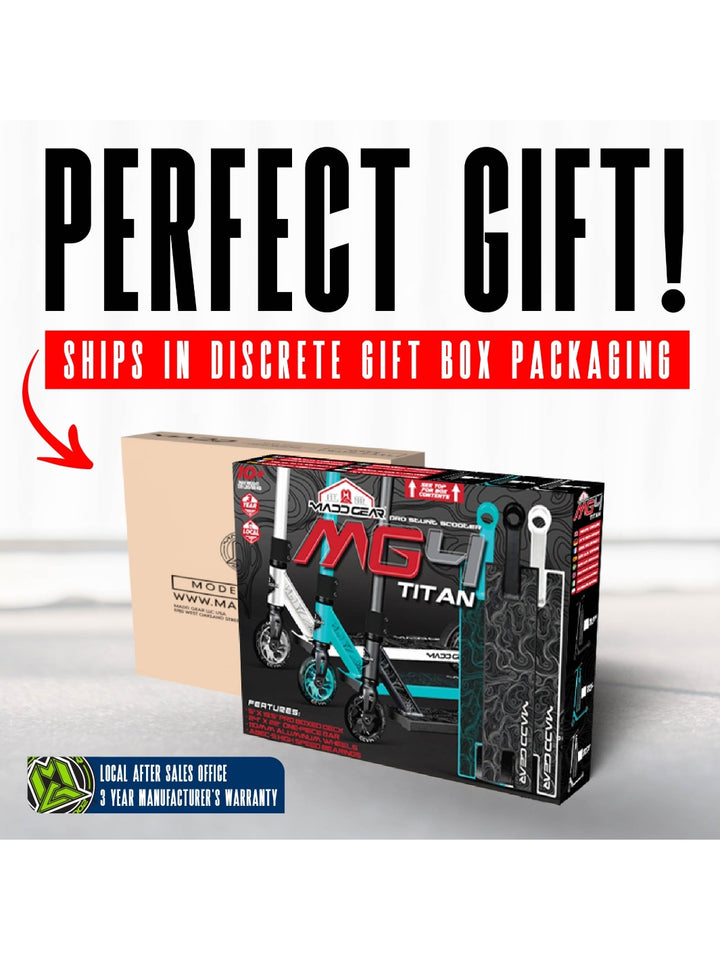 MADD GEAR MG4 TITAN SCOOTER TEAL / TEAL – Madd Gear NZ