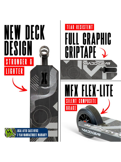 MADD GEAR MG5 AXION SCOOTER BLACK / NEOCHROME