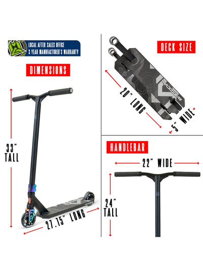 MADD GEAR MG5 AXION SCOOTER BLACK / NEOCHROME