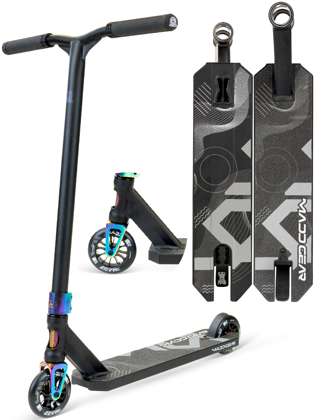 MADD GEAR MG5 AXION SCOOTER BLACK / NEOCHROME