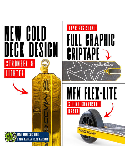 MADD GEAR MG6 KINETIC SCOOTER GOLD