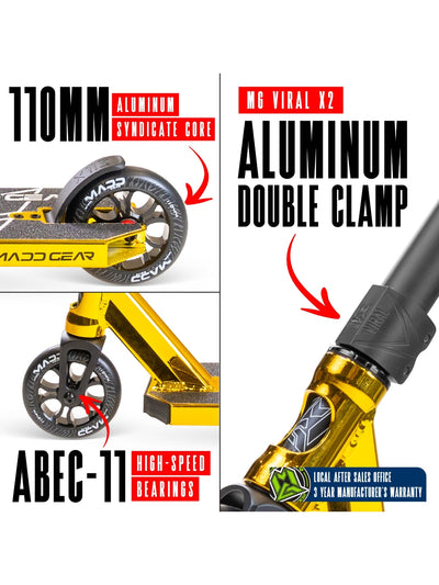 MADD GEAR MG6 KINETIC SCOOTER GOLD