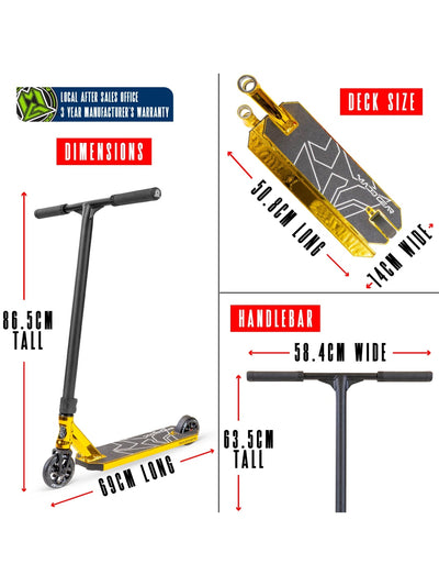 MADD GEAR MG6 KINETIC SCOOTER GOLD