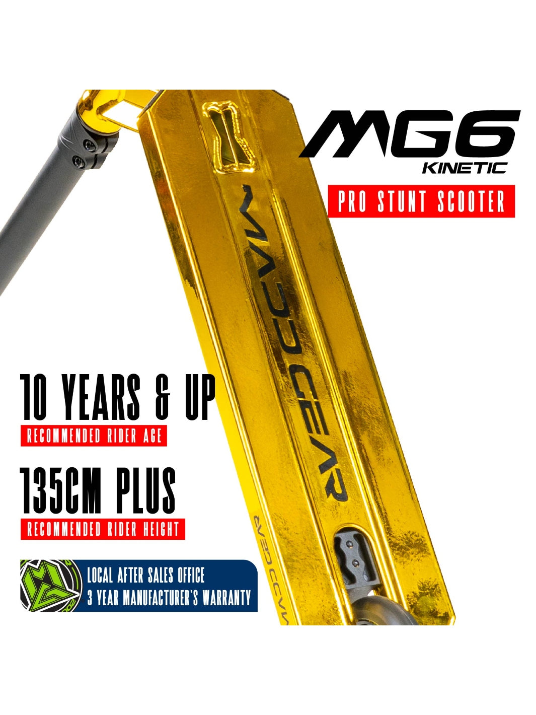 MADD GEAR MG6 KINETIC SCOOTER GOLD