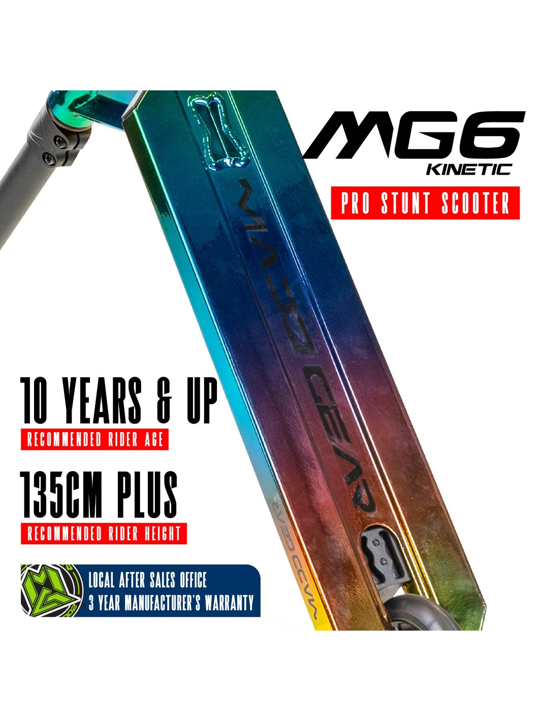 MADD GEAR MG6 KINETIC SCOOTER NEOCHROME