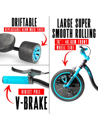 MADD GEAR MINI DRIFT TRIKE BLUE / BLACK