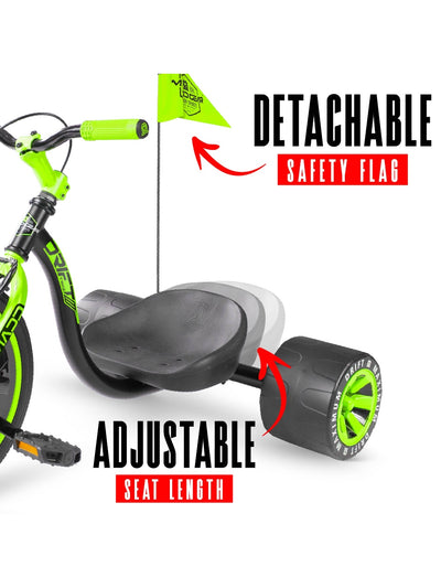 MADD GEAR MINI DRIFT TRIKE GREEN / BLACK
