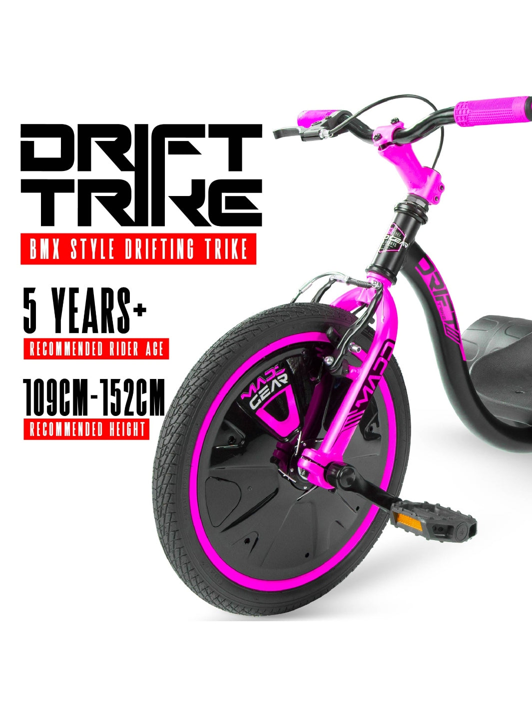 MADD GEAR MINI DRIFT TRIKE PINK / BLACK