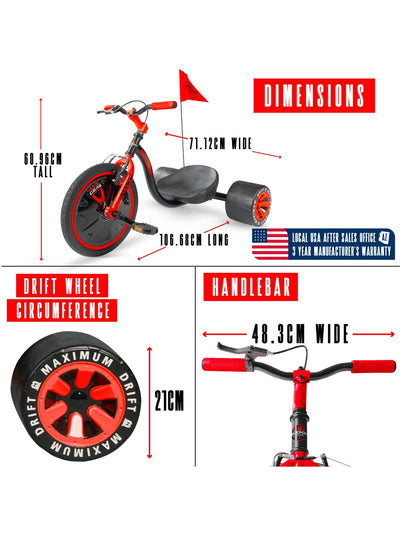 MADD GEAR MINI DRIFT TRIKE RED / BLACK