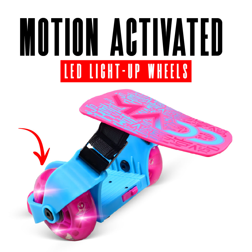 MADD GEAR LIGHT UP ROLLERS PINK / BLUE