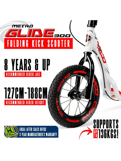 MADD GEAR METRO GLIDE 300 WHITE / RED