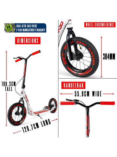 MADD GEAR METRO GLIDE 300 WHITE / RED