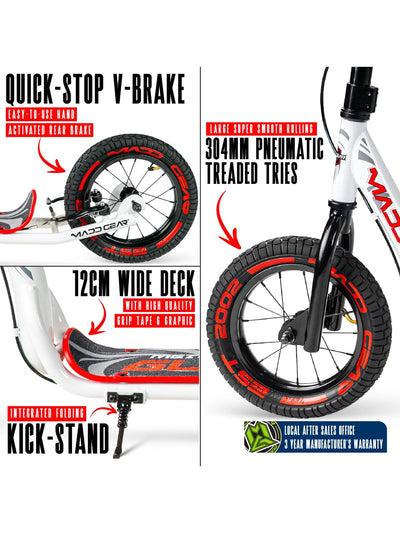 MADD GEAR METRO GLIDE 300 WHITE / RED