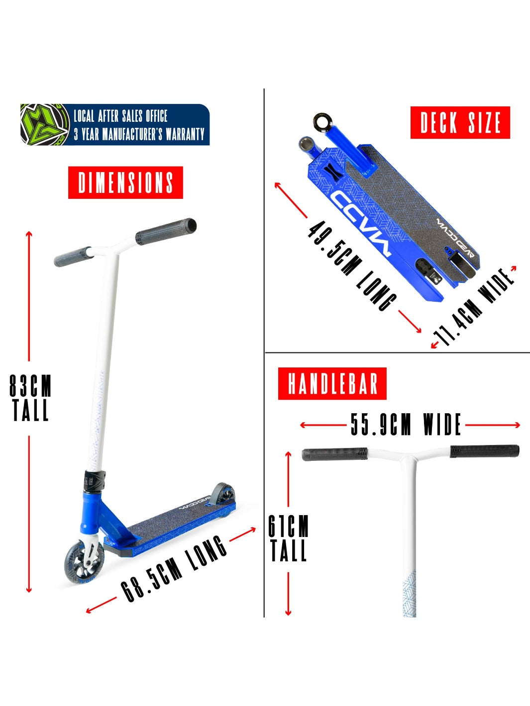 MADD GEAR VIRAL PURGE SCOOTER COBALT