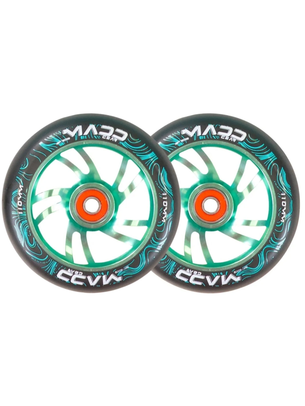 MADD GEAR 110MM FORCE ALLOY CORE WHEEL TEAL