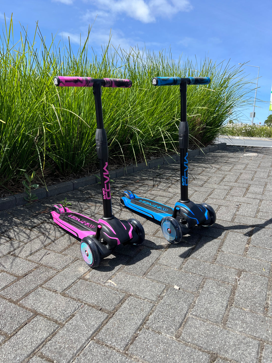 D’ERLANGER / KIDS BLUE STANDING SPECIAL MADD GEAR ZINGER 3 WHEELED SCOOTER BLUE – Madd Gear NZ