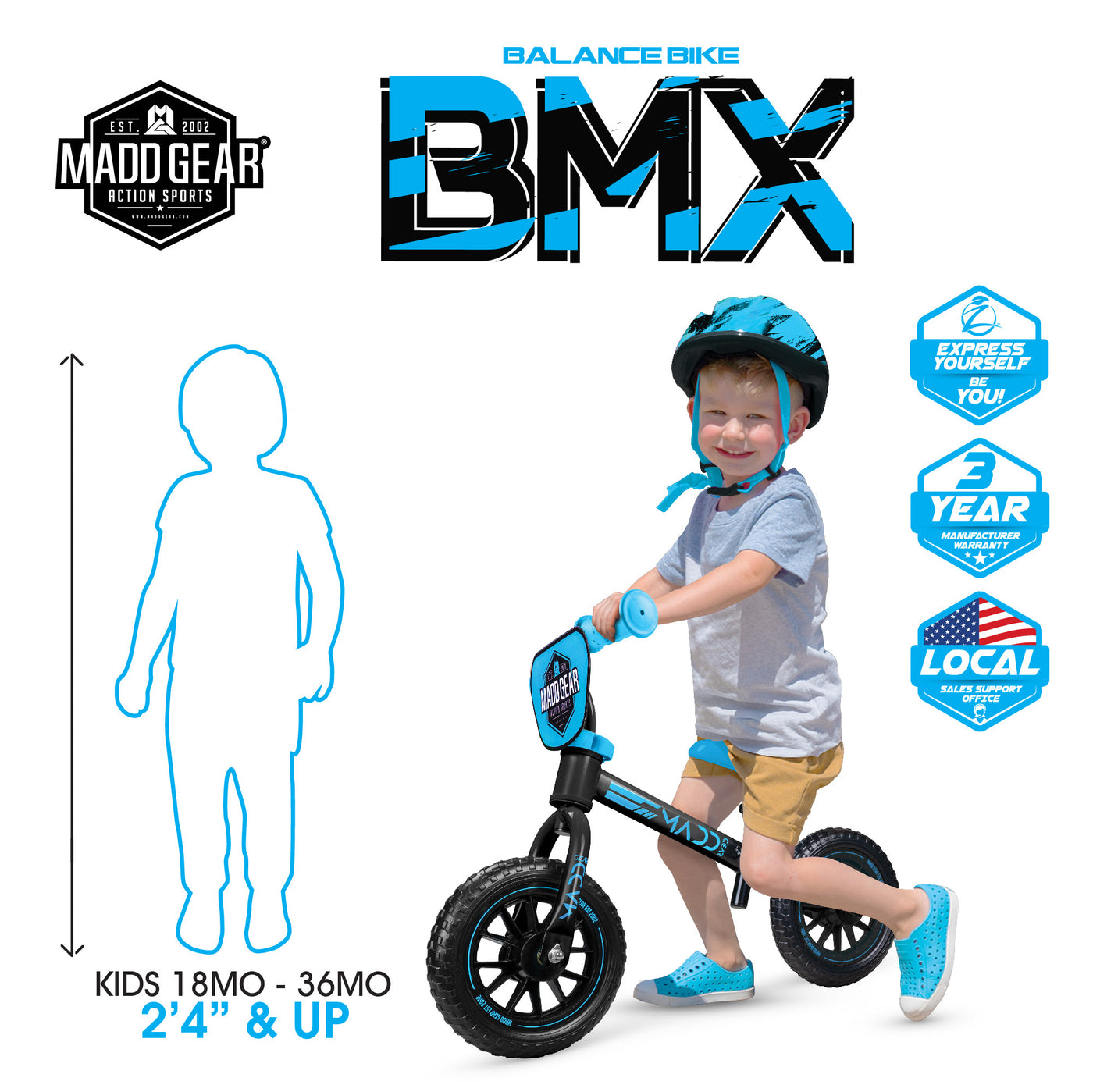 MADD GEAR MY 1ST BMX BIKE BLACK / BLUE