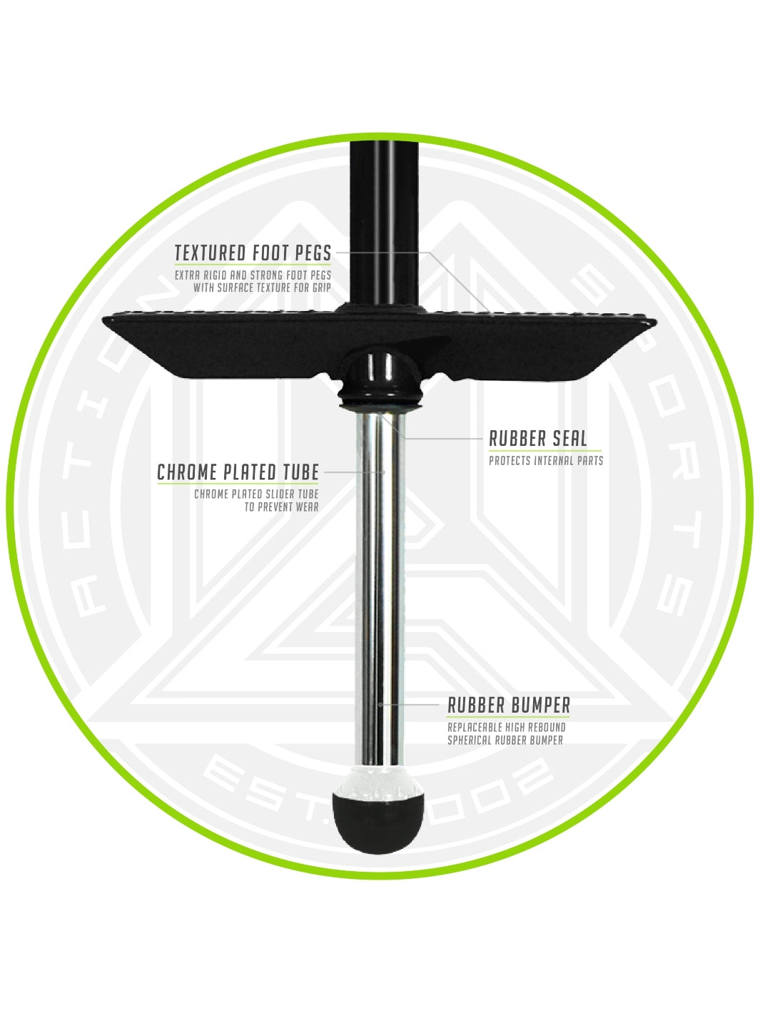MADD HATTER POGO STICK GREEN / BLACK