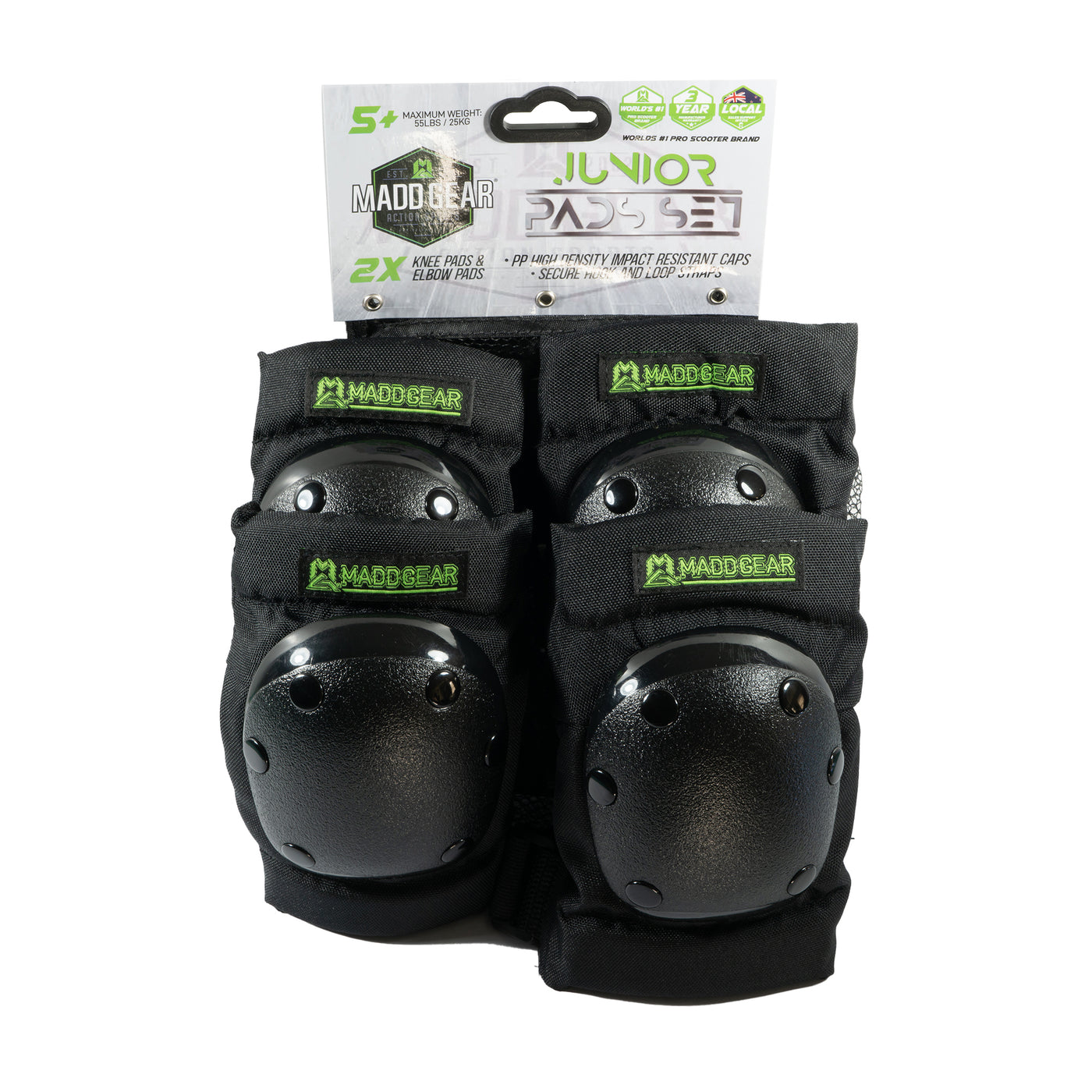 MADD GEAR CARVE PROTECTIVE JUNIOR PADS (KNEE & ELBOW) - MEDIUM